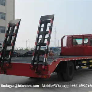10 Ton Dongfeng Flatbed Truck For Excavator Transport thumbnail-4