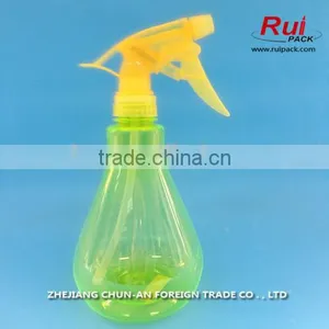 Trigger Pump Plastic Bottles for Cleaning,lamp Bulb Shape Plastic Bottle With Trigger Sprayer thumbnail-1