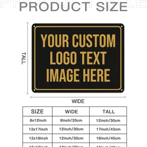 Custom Signs Outdoor Metal Personalized Metal Signs Make Your Own Sign Add Text Photo Logo thumbnail-1