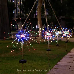 3D Solar LED Colorful Firework Light - Outdoor Garden Landscape Holiday Party Wedding Decorations thumbnail-2