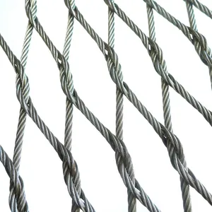 Stainless SS 304 316 316L Galvanized Steel Rope Net for Animal Fencing and Fall Protection With CE Certificate thumbnail-1