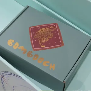 Colorful Factory Direct Sales Small Shipping Box With Gold Foil Stamping With Insert thumbnail-2