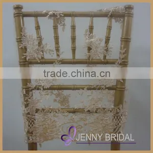 TL002P3-1 High Quality Gold Embroidery Lace Round Wedding Table Overlay Quality Choice thumbnail-5