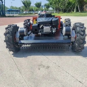 Petrol Brushless Walking Motor Adjustable Cutting Height RC Controlled Lawn Mower thumbnail-1