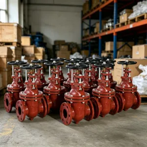 DIN 3352 Electric Gate Valve With 220V AC Motor and Rising Stem Design thumbnail-1