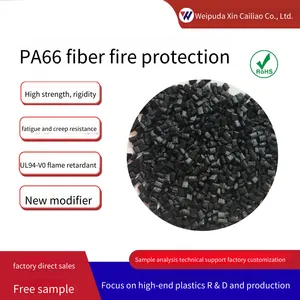 Pa66 Black + gf Glass Fiber 10%, 20%, 30%, 40%, 50% Flame-retardant Plastic for Fireproof Electrical Appliances and Automotive Parts, High-temperature Resistance thumbnail-1