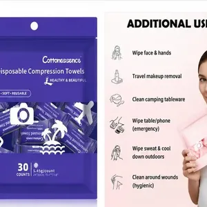 Individually Wrapped Disposable Compressed Face Towels | Portable Travel Facial Towels Manufacturer thumbnail-2