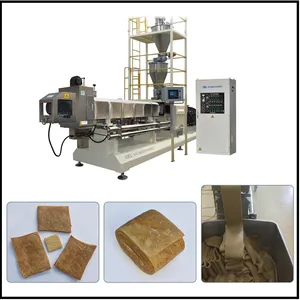 Professional Wet Protein Vegan Meat Extruder Machine/Extrusion Soy Chunks Production Line/Extruding Vegetarian FVP TVP Meat thumbnail-3