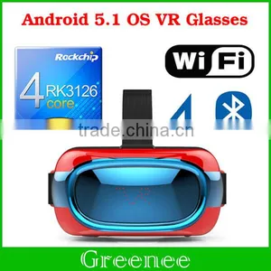 2016 Hot EVR01 VR 3D Glasses All in One For Android 5.1 OS Virtual Reality Glass Built-in Wifi 4 Core Smart Android VR Box thumbnail-1