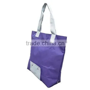 Purple Polyester Folding / Foldable Shopping Bag thumbnail-5