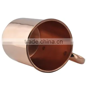 Solid Copper Mugs 16oz Large Authentic Unlined Moscow Mule Copper Mug by Solid Copper Mugs thumbnail-2
