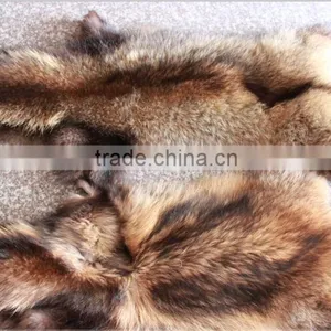 Original Natural Color Wholepieces Real Raccoon Fur Skin thumbnail-2