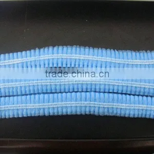 Disposable Blue PP 10g/m2 Non Woven Mob Caps 18" 19" 20" 21" 24" Double Elastic Latex Free thumbnail-1