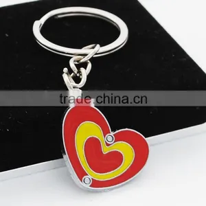 Beautiful Human Heart Shaped Keychain Simple Paint Colorful Metal Key Ring thumbnail-3