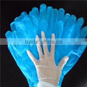 Affordable Clear and Blue Vinyl Disposable Gloves thumbnail-1