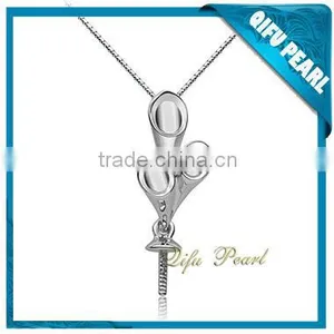 Wholesale 925 Silver Jewelry Semi Pendant Mounts for Pearl thumbnail-1