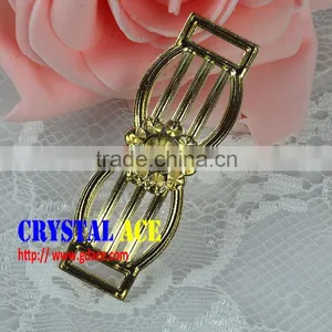 2015 Fashion Alloy Dress Buckle, Swimwear Buckle, Crystal Rhinestone Ribbon Buckle for Bikini Decoration thumbnail-2