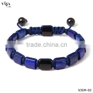 Bracelet Jewelry Charm Square Beads Mens Bracelets With Natural Stone Bracelet thumbnail-4