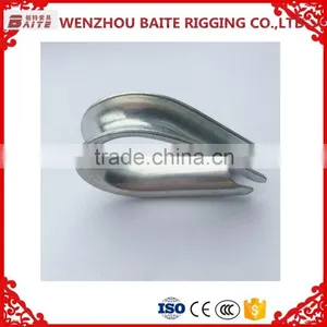 Stainless Stell AISI 316 Din 6899A Wire Rope Thimble 3.0mm to 10.0mm Industrial Rigging Hardware thumbnail-1