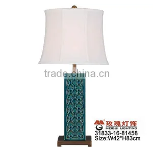 Antique Table Lamp in Square Porcelain thumbnail-1