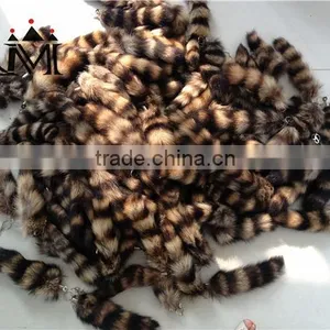 2014 Hot Selling 100% Genuine Raccoon Tails Keychain for Garment Accessories thumbnail-4