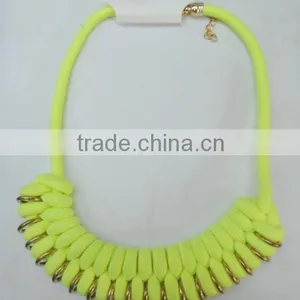 Rope Braided Neon Colored Necklace for 2015 thumbnail-1
