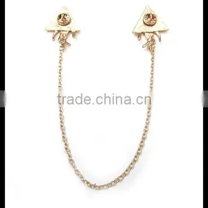 Punk Metal Quality Gold Hand Brooch Shirt Collar Buckle Cardigan Clips Collar Sweater Guard thumbnail-4