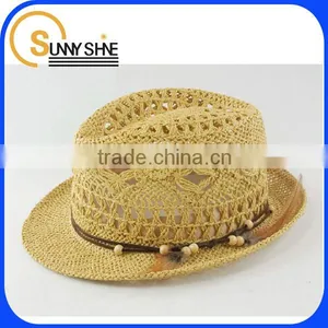 Sunny Shine Straw Boater Hat Straw Hat Decoration Cowboy Hat thumbnail-1
