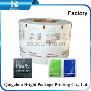 Printed Aluminum Foil Paper Packing Lemon Cleaning Wipes, Aluminium Foil Paper Packaging for Adult Wet Wipes, Cleaning Wet Wipes thumbnail-5