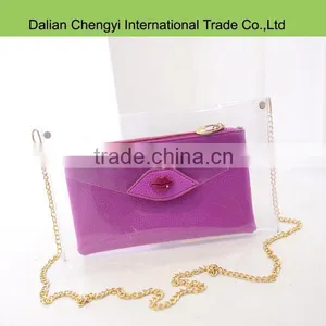 Fancy Newest Clear Pvc Mini Messenger Bag thumbnail-1