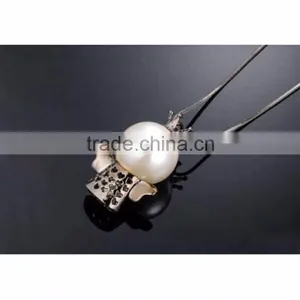 Hot Sale Gold Long Chain Simple Design Chinese Pearl Necklace Jewerly thumbnail-3