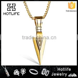 2016 Trendy Necklace Set 18K Yellow Gold Plated Heavy Designer Gold Pendant for Men thumbnail-1