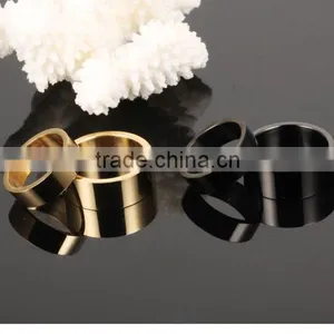 Factory Direct Price Fashion Design 18K IP Gold Ring Design for Couples thumbnail-5