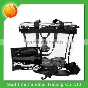 Fashionable Transparent Pvc Tote Bag With Detachable Privacy Purse thumbnail-1