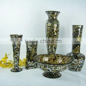 Glasswae, Mosaic Glass Vases thumbnail-1