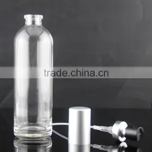 Big Container Lotion Glass Bottle With Golden Press Pump thumbnail-3