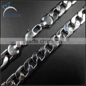 Hot Sale Hip Hop Men's Latest White Gold Cuban Chains Necklace thumbnail-1