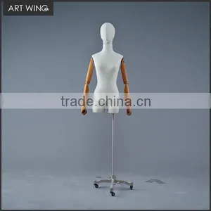 Full Body Fashion Fabric Dress Form Mannequin for Display With Wheels thumbnail-1