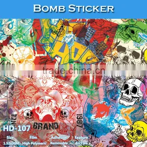HD-102 CARLIKE Air Bubble Free Colorful Bomb Sticker For Car thumbnail-6