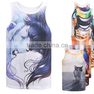 Wholesale Custom 3D Sublimation Printing Tank Tops thumbnail-1