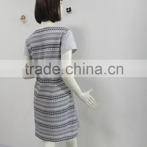 Grey Contracted Bowknot Nightgown Women thumbnail-5