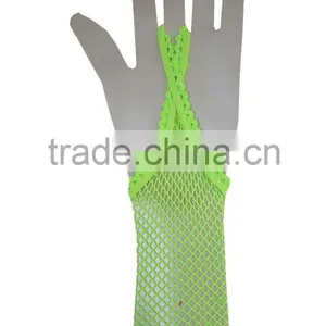 Fishnet Long Gloves Party Fancy Dress Bride Wedding Mesh Glove thumbnail-2