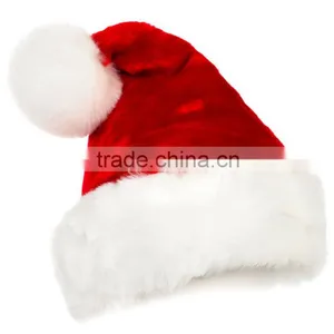 Woollen Plush Santa Hat High Quality Christmas Decorating Christmas Hat thumbnail-1