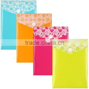 Comix Stationeri Offic Fashion Snap Fastener Bag A4 File Pocket File Folders thumbnail-2