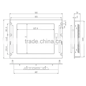 17 Inch Large RS-232/USB(optional) Interface Lcd Display Flexible Touch Screen/ Moniter With 1ch LVDS thumbnail-2