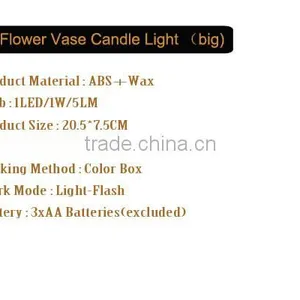 BT-4858 1LED Flameless Wax LED Candle Light thumbnail-2