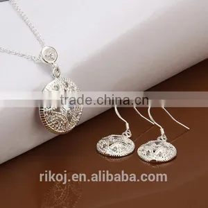 2015 Wholesale 925 Sterling Silver Arabic Wedding Favors Gift Jewelry Set thumbnail-1