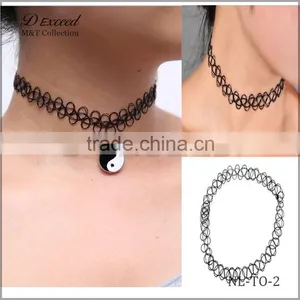 2015 Hot Plastic Elastic Tattoo Choker Necklace thumbnail-1