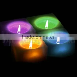 Colourful LED Candle Canvas Wall Art With Led Light thumbnail-1