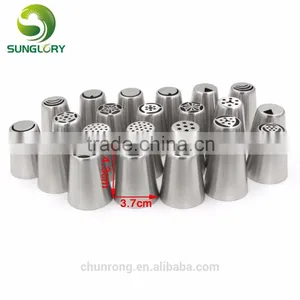 Hot Selling Stainless Steel Russian Tulip Nozzles Flower Icing Piping Tips Pastry Tubes Set thumbnail-6